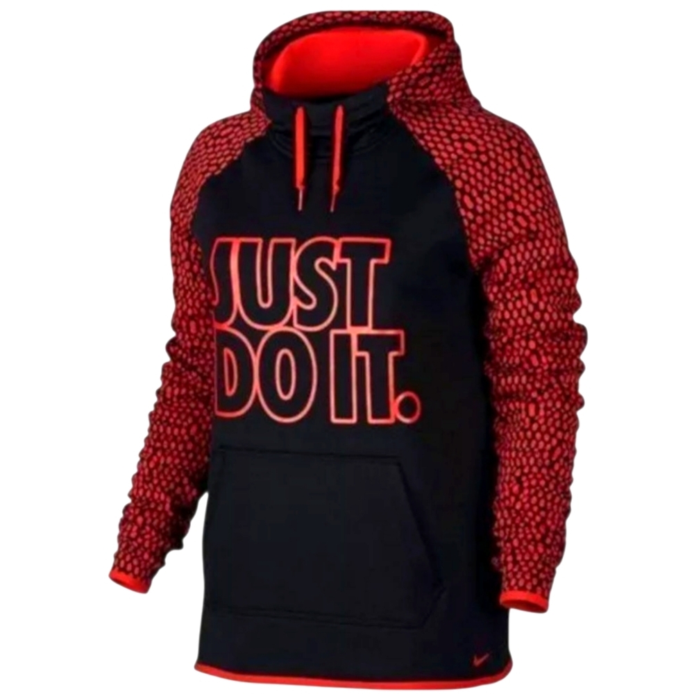 Nike Therma Fit Black Red Hoodie Sweater